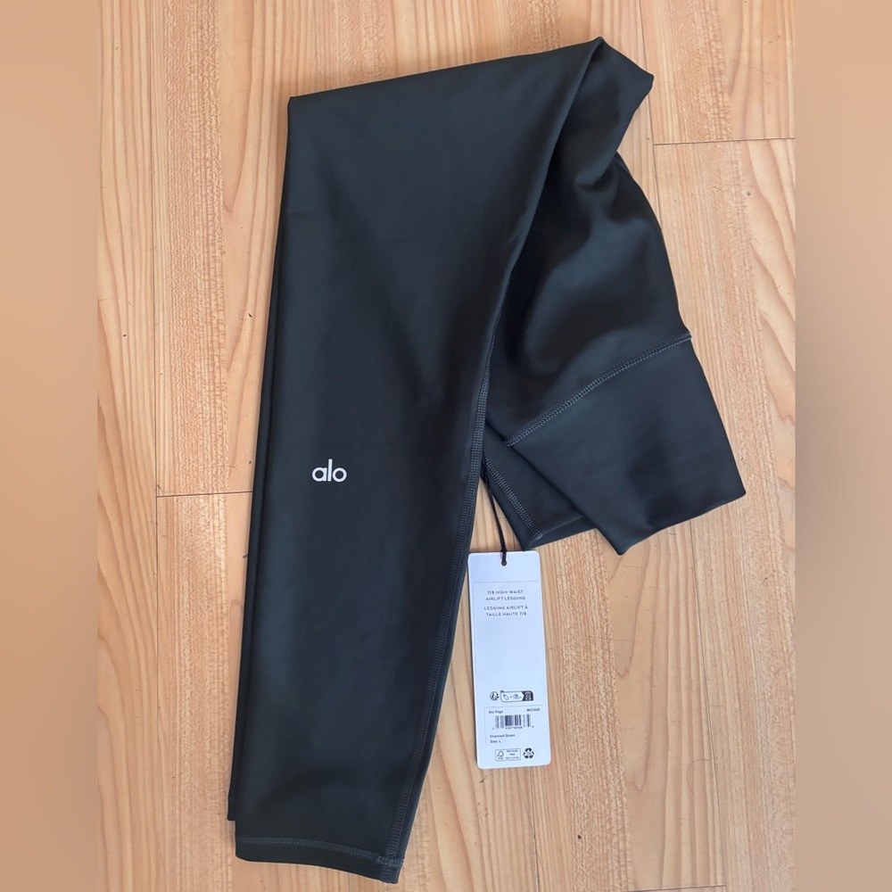 ALO Yoga charcoal green High-Rise Leggings